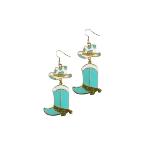 Southern Grace Women's Western Enamel Turquoise Earrings