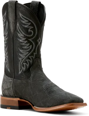 Ariat Men's Black Elephant Roughout Wiley Cowboy Boot