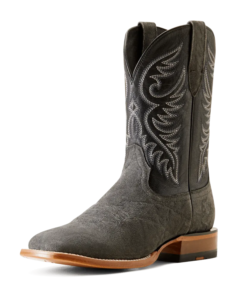 Ariat Men's Black Elephant Roughout Wiley Cowboy Boot