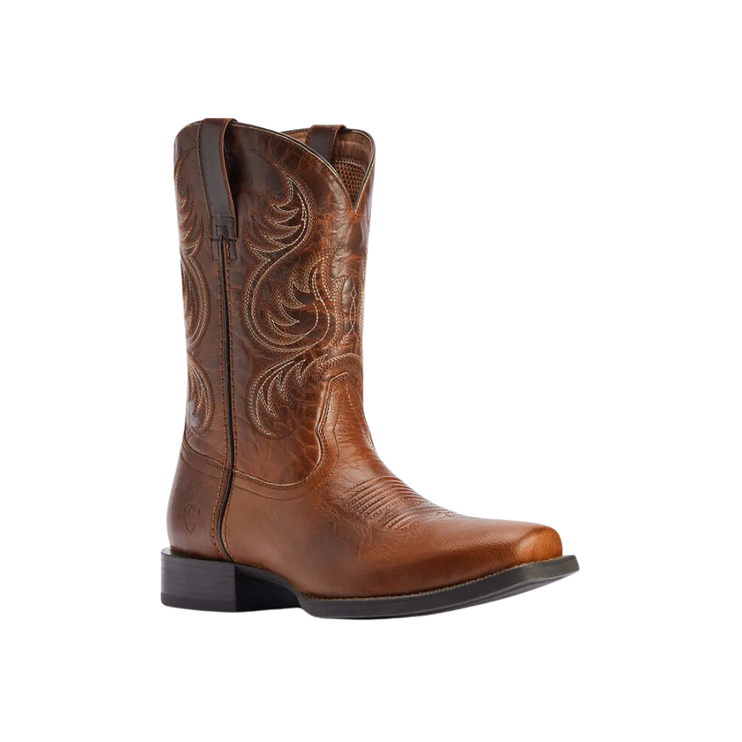 Ariat Men's Sport Boss Rich Cognac Square Toe Boot