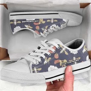 Bee Sneakers For Women And Kids, Cute And Comfy Shoes For Bee Lovers, Animal Print Canvas Shoes, Print On Canvas Shoes