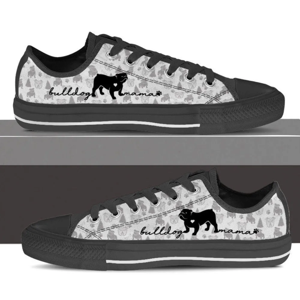 Bulldog Low Top Sneaker Shoes Step Into Bulldog Style, Dog Printed Shoes, Canvas Shoes For Men, Women