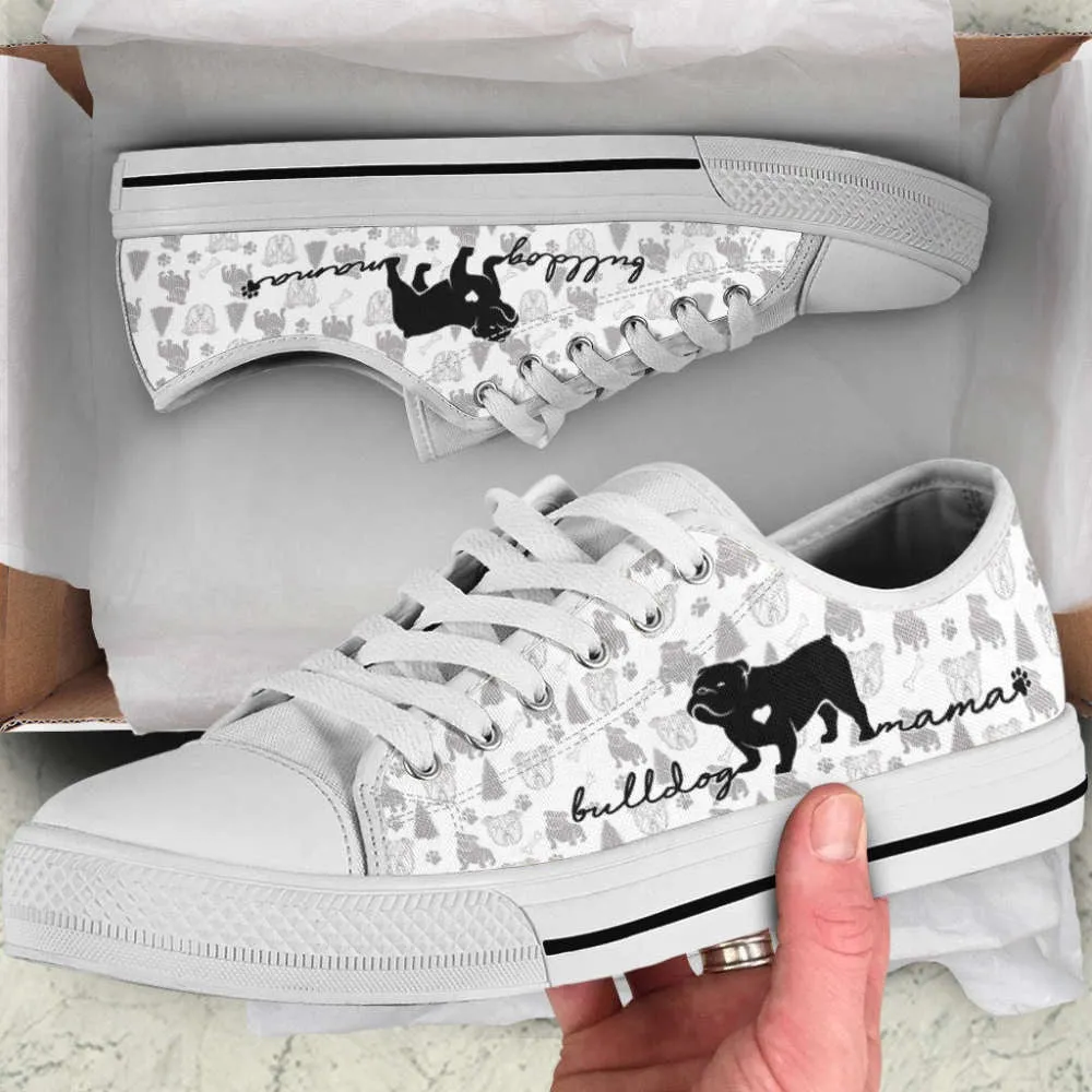 Bulldog Low Top Sneaker Shoes Step Into Bulldog Style, Dog Printed Shoes, Canvas Shoes For Men, Women