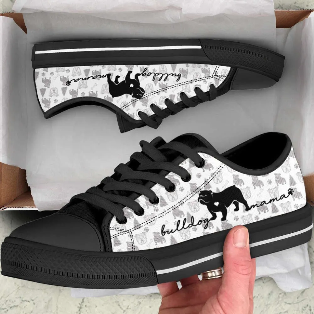 Bulldog Low Top Sneaker Shoes Step Into Bulldog Style, Dog Printed Shoes, Canvas Shoes For Men, Women