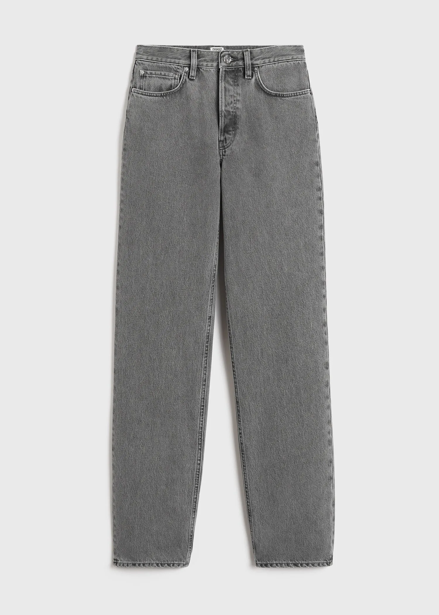 Classic cut denim full length mid grey