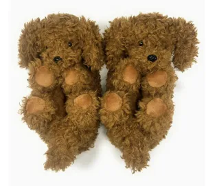 Coco The Doodle Plush Non-Slip Slippers Medium 7-8