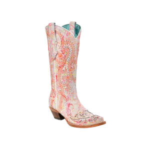 Corral Women's Western Neon Black Light Snip Toe Multicolor Boots