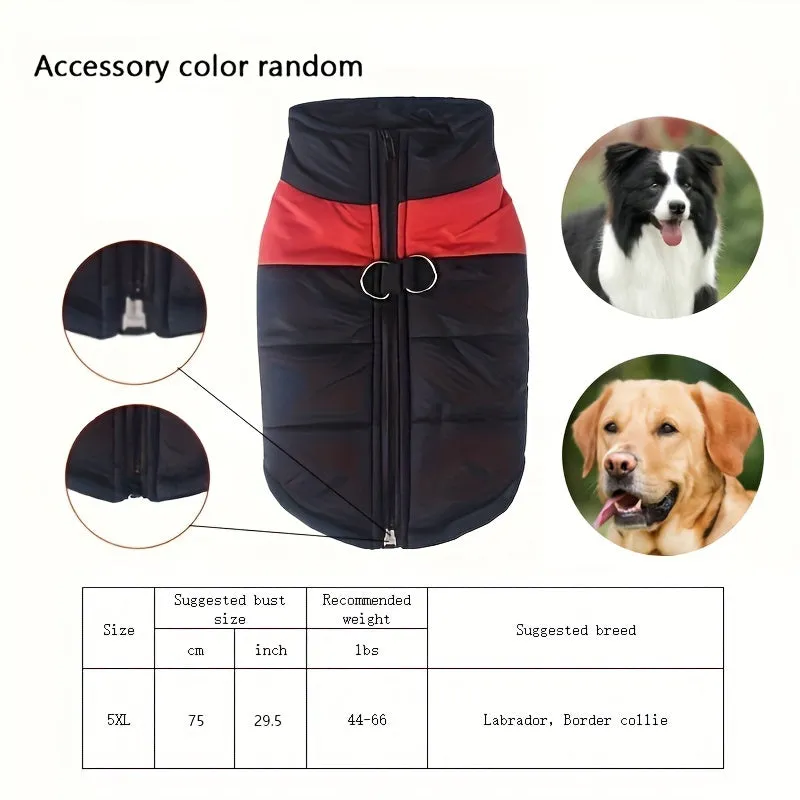 Cozy Dog Winter Vest with Back Zipper  1PC