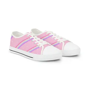 Kawaii Sparkle Cake Rainbow Beam Men's Low Top Sneakers