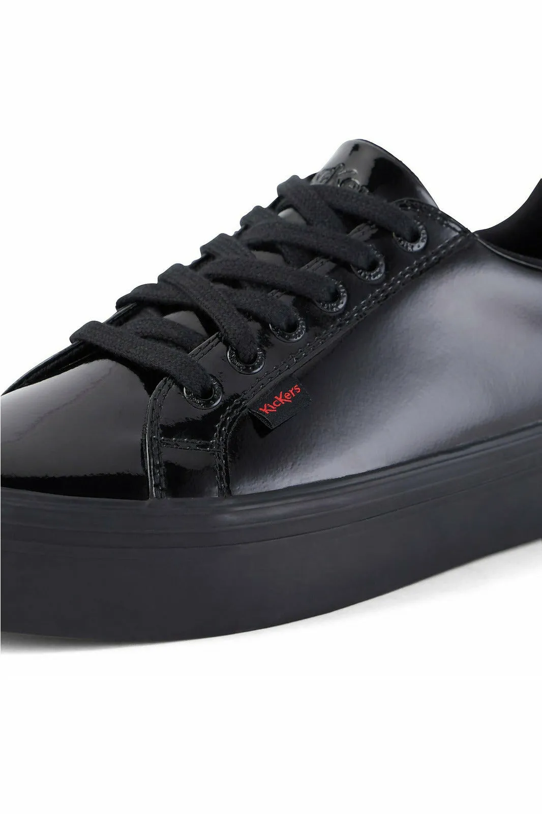 Kickers Tovni Stack Black Patent