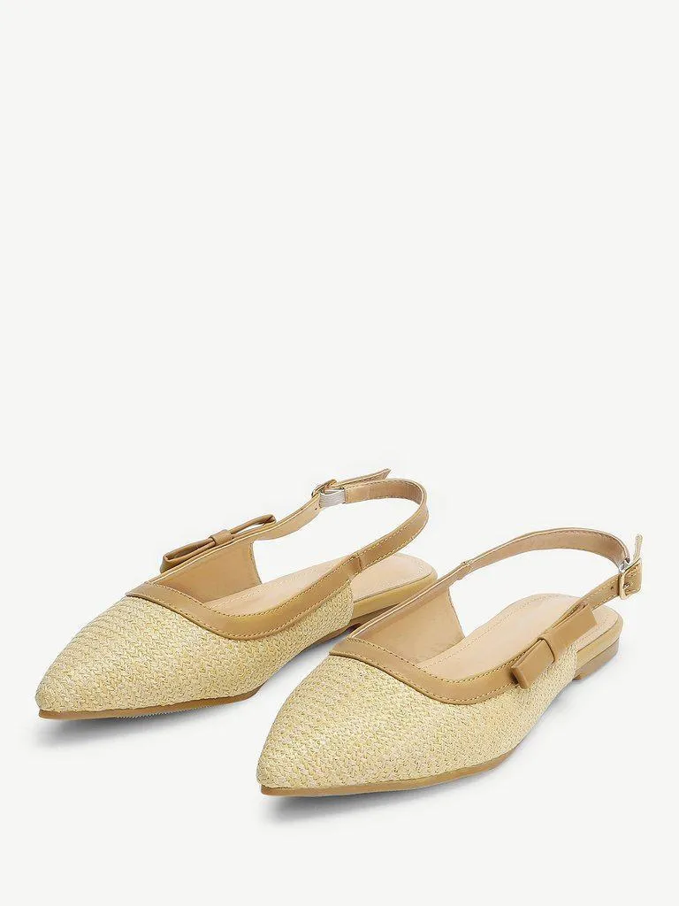 Pointed Toe Slingback Flats