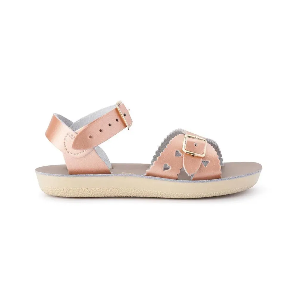 SALT WATER SUN-SAN SWEETHEART SANDALS - ROSE GOLD