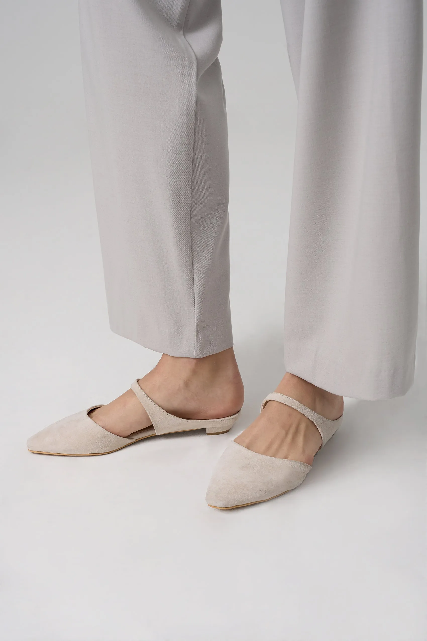 Sance Suede Closed Toe Flats