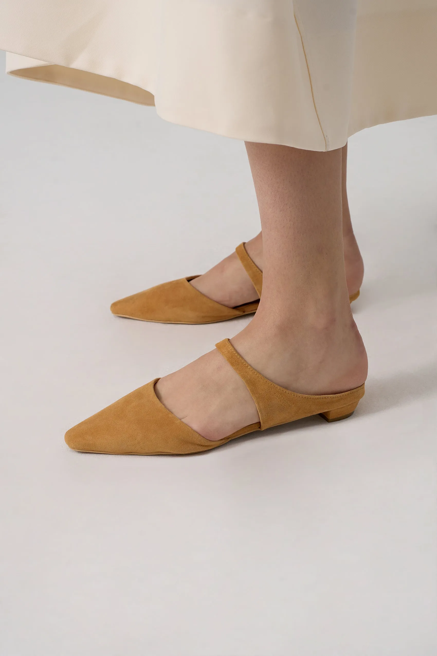 Sance Suede Closed Toe Flats