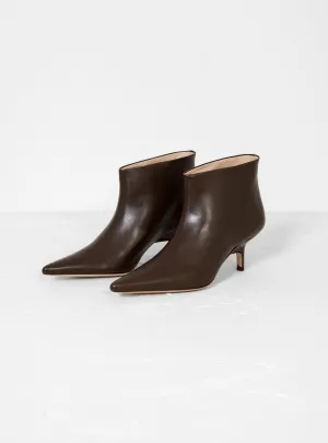 Sara Leather Boots Dark Brown