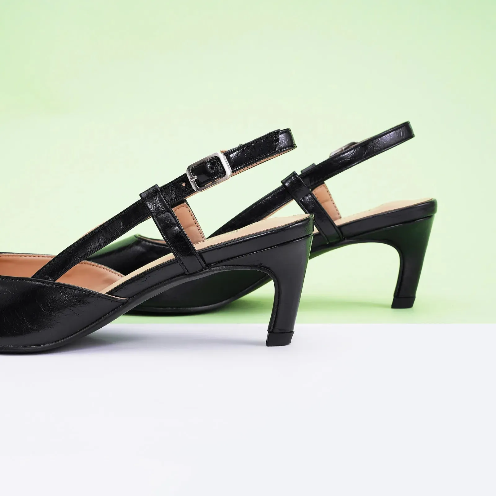 Sleek Pointed Toe Chic Slingback Pumps