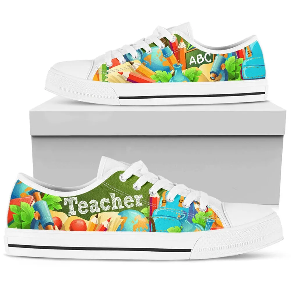 Teacher Abc 3D Low Top Shoes, Teacher Shoes, Low Top Sneakers