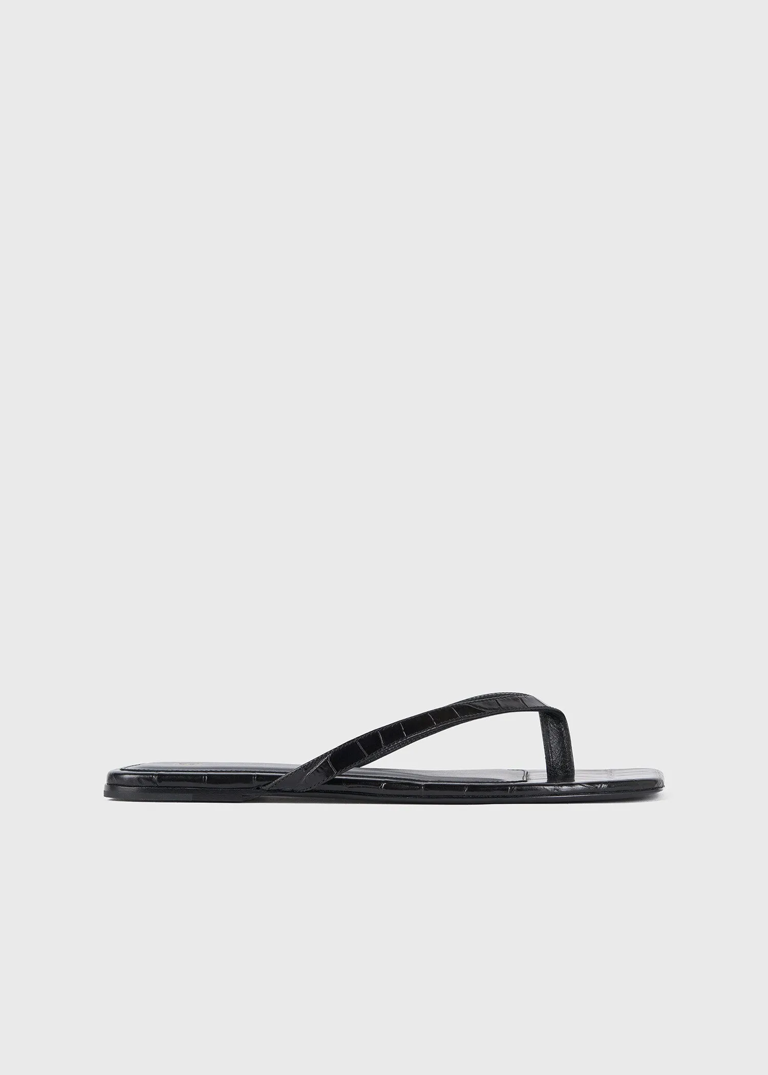 The Flip-Flop Flat black croco