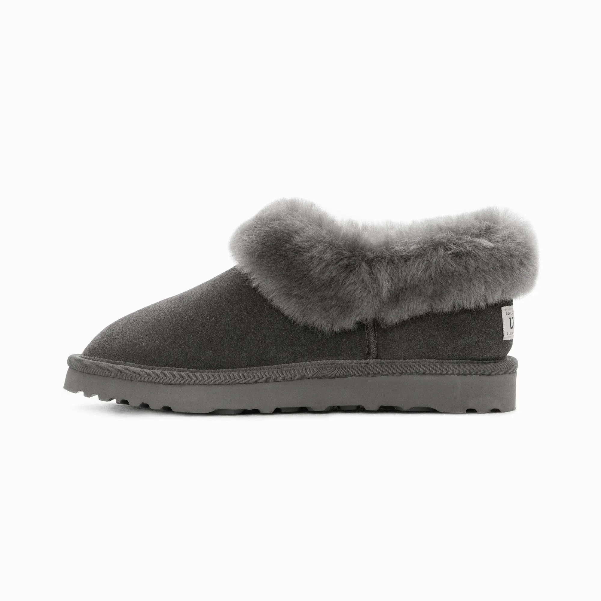 Ugg Slippers Avery Unisex Premium Sheepskin Slippers Suede (Unisex Cow Suede)