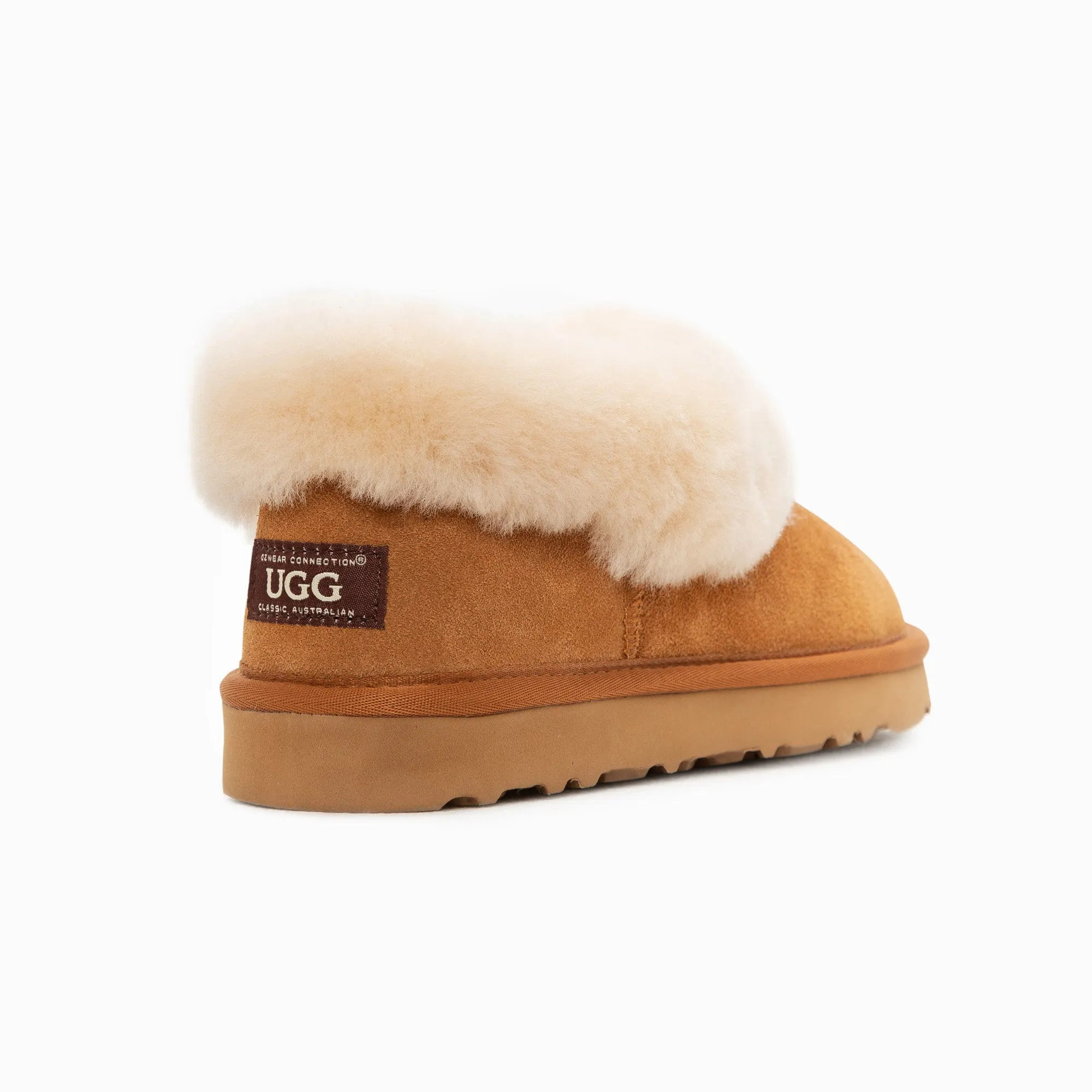 Ugg Slippers Avery Unisex Premium Sheepskin Slippers Suede (Unisex Cow Suede)