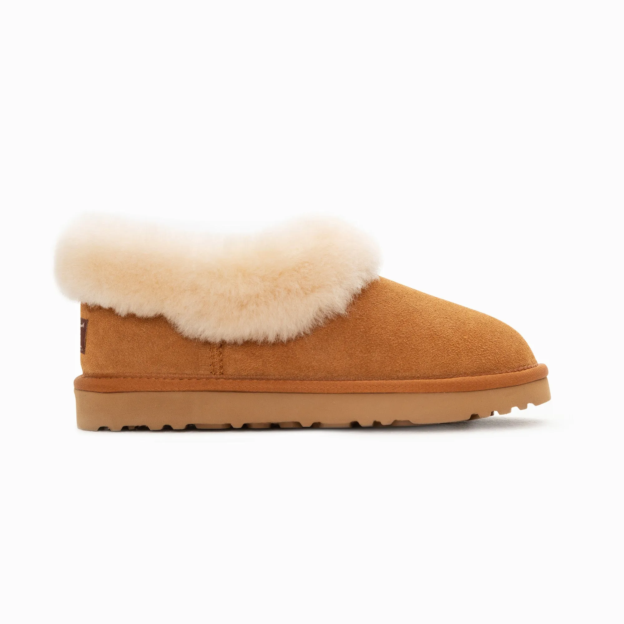 Ugg Slippers Avery Unisex Premium Sheepskin Slippers Suede (Unisex Cow Suede)