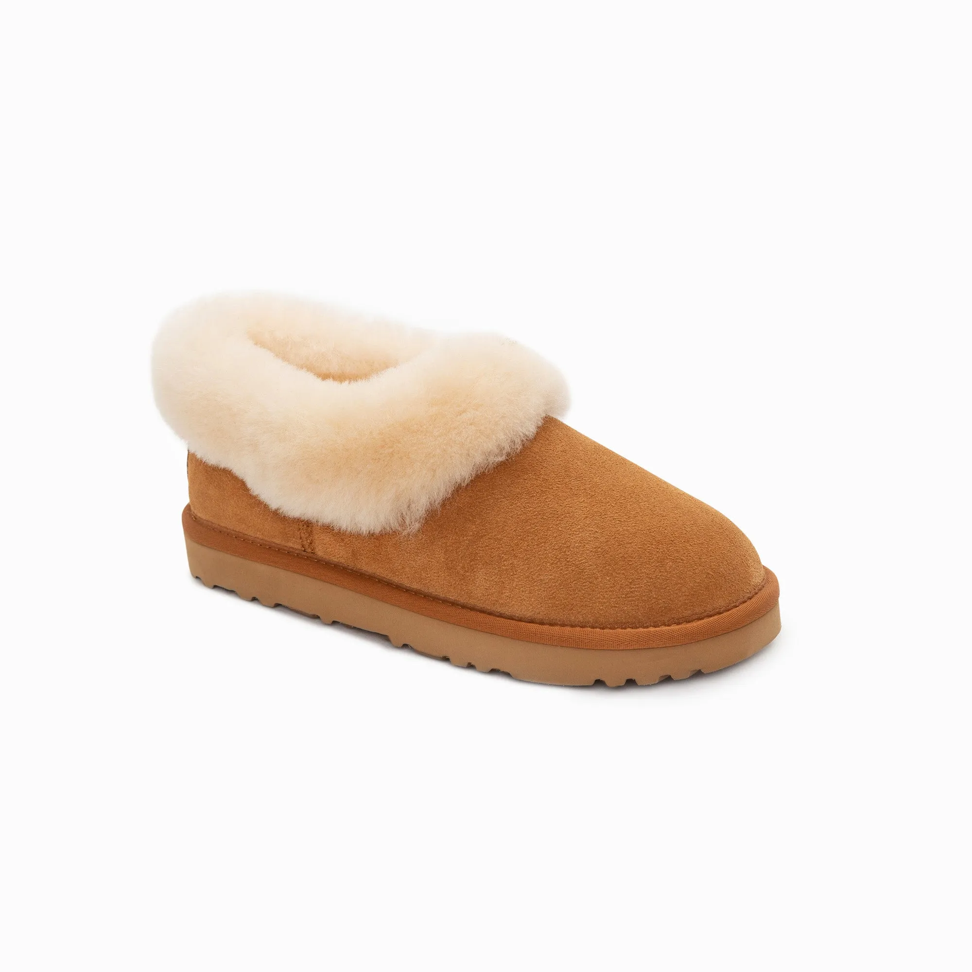 Ugg Slippers Avery Unisex Premium Sheepskin Slippers Suede (Unisex Cow Suede)