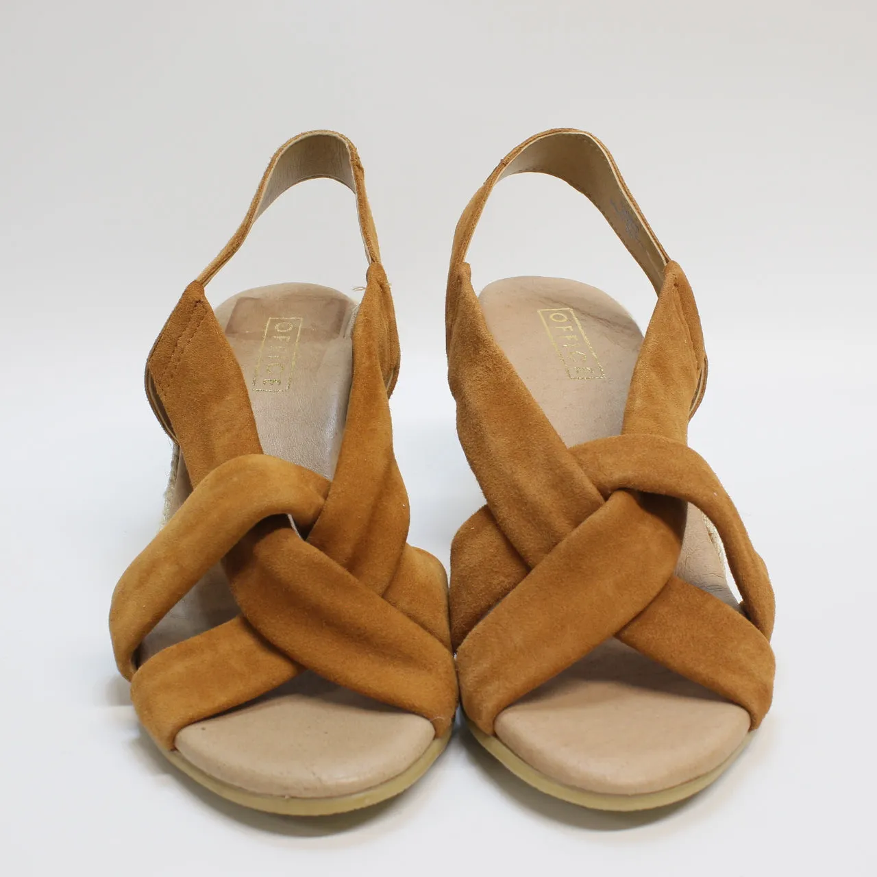 Womens Office Melly Strap Detail Espadrilles Tan Suede Uk Size 6