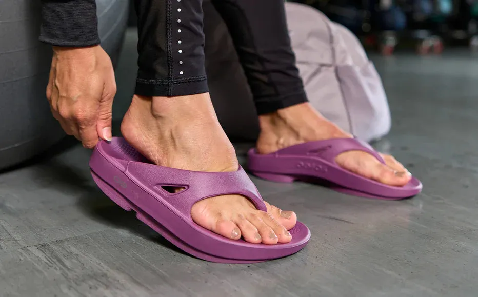 Womens' Oofos OOriginal Sandal Color: Plum